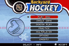 Backyard Hockey back cover for GameBoy Advance
